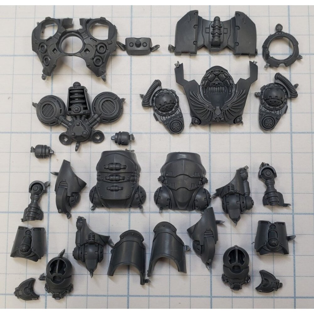 30K Space Marine Bits Saturnine Terminator Squad Armored Torso Legs Feet Set #01